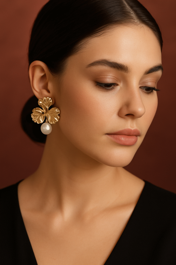 GleamLeaf Studs Earring - Image 2